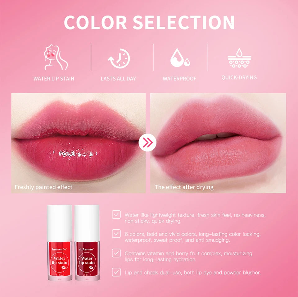 Waterproof Moisturizing Lip Tint and Liquid Blush for All-Day Wear - 8
