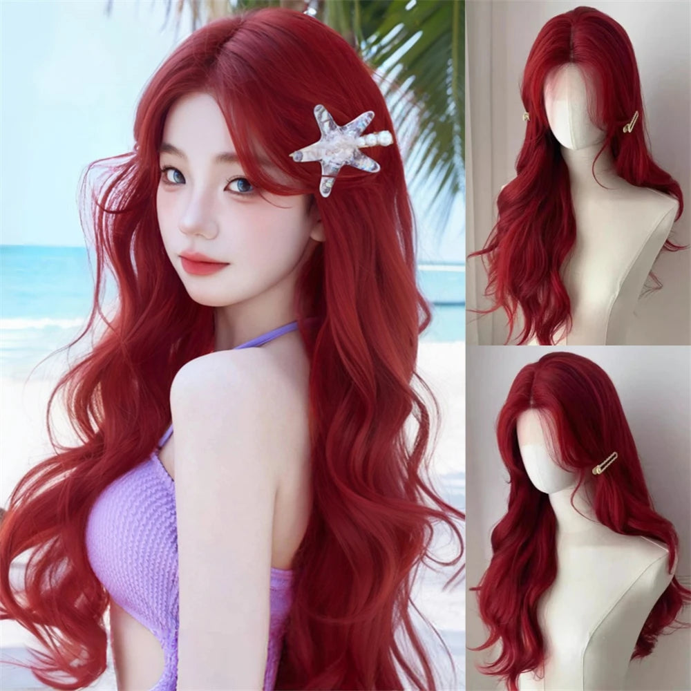 Long Straight Cosplay Wig with Bangs for Parties