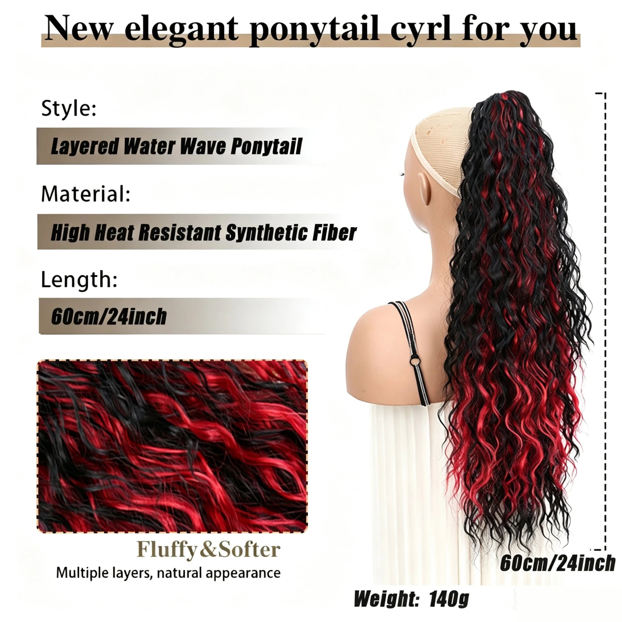 Long Straight Claw Clip Ponytail Hair Extension for Daily and Party Wear - 12