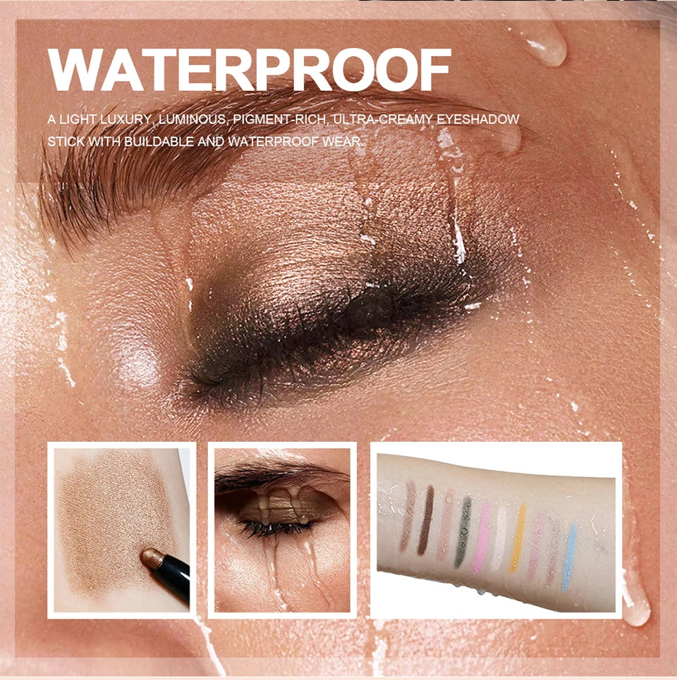 Long-Lasting Waterproof Shimmer and Matte Eyeshadow Pencil - 10