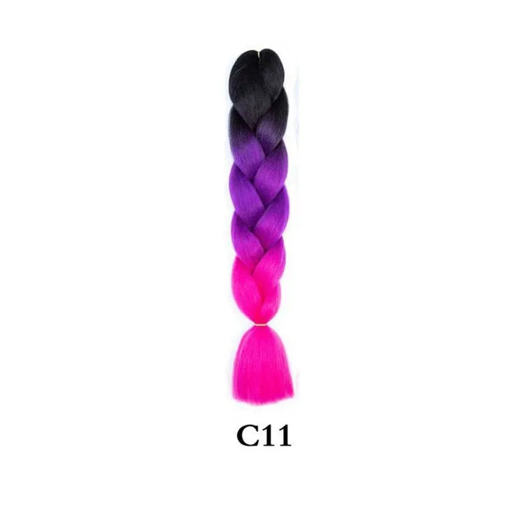 24-Inch Synthetic Jumbo Braiding Hair Extensions for Twist Crochet Braids - 11
