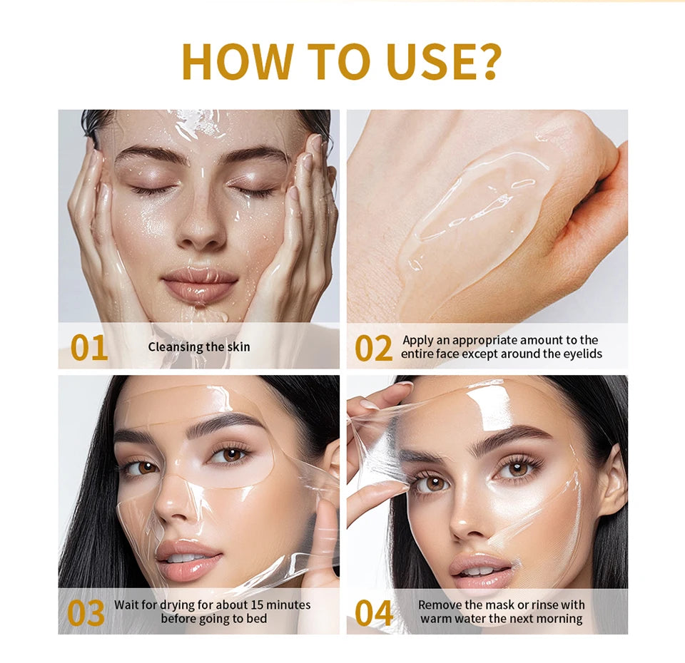 Collagen and Turmeric Overnight Peel-Off Face Mask for Deep Hydration - 28