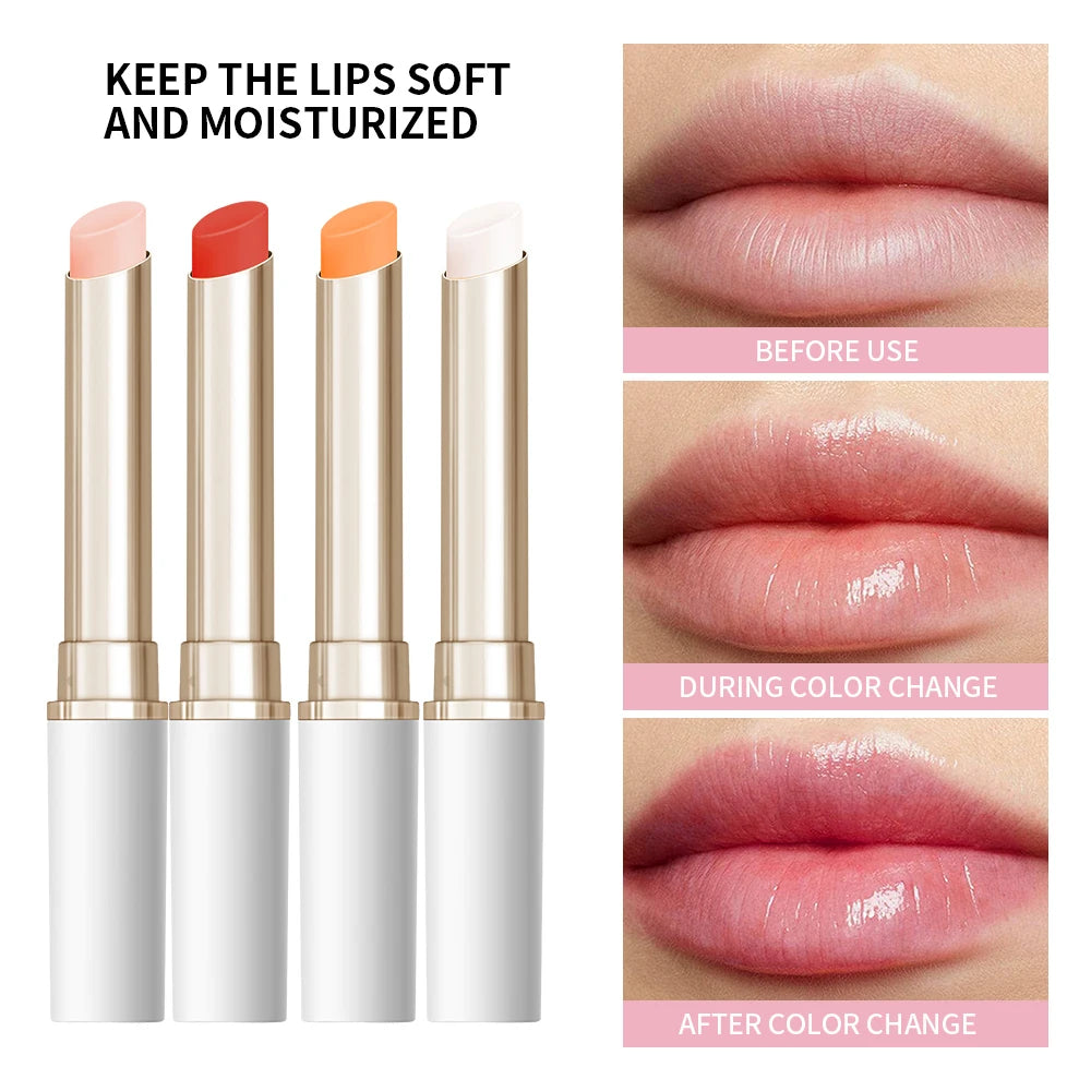 pH-Activated Color-Changing Lip and Cheek Stain Moisturizing Balm