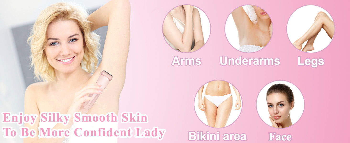 Electric Shaver for Women Painless Hair Remover for Body and Face - 8